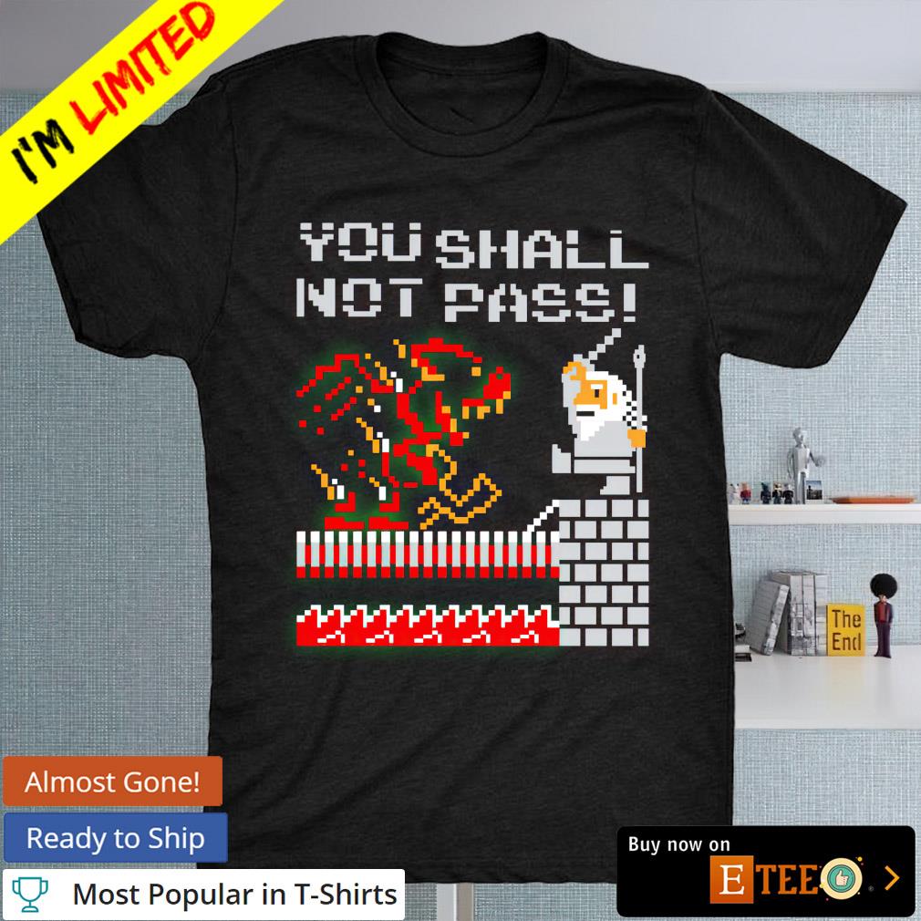 Lord of the Rings Mario you shall not pass T-shirt
