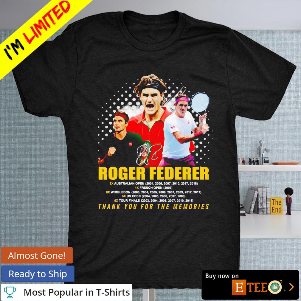 Roger Federer thank you for the memories T-shirt