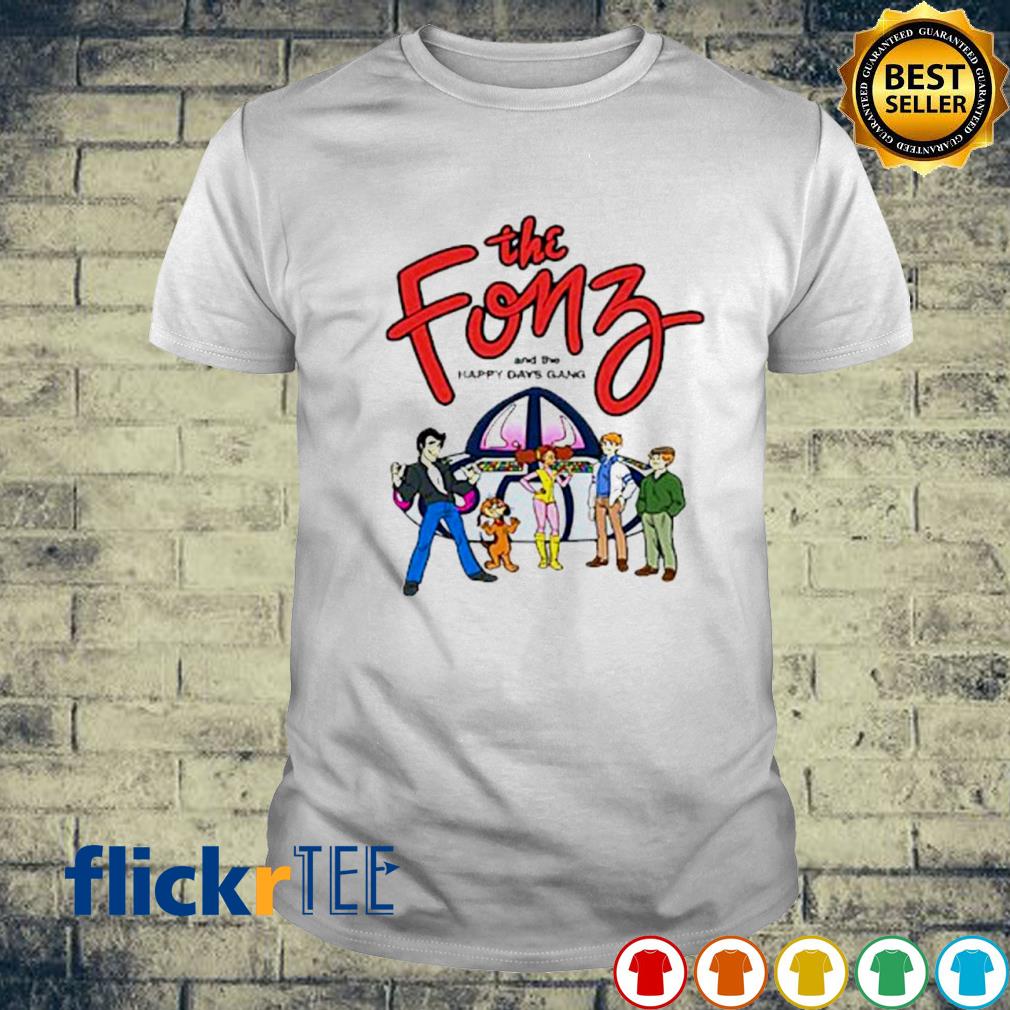 The fonz and the happy days gang cartoon shirt