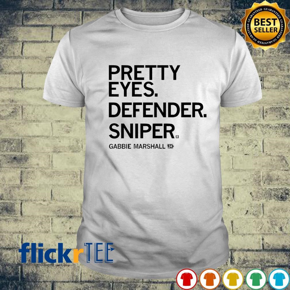 Gabbie Marshall Pretty Eyes defender sniper T-shirt