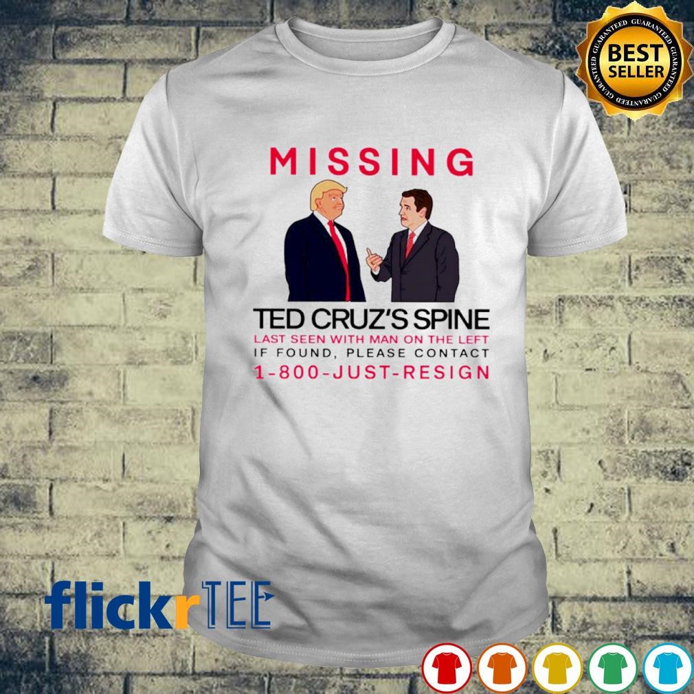 Missing ted cruz's spine last seen with man on the left shirt