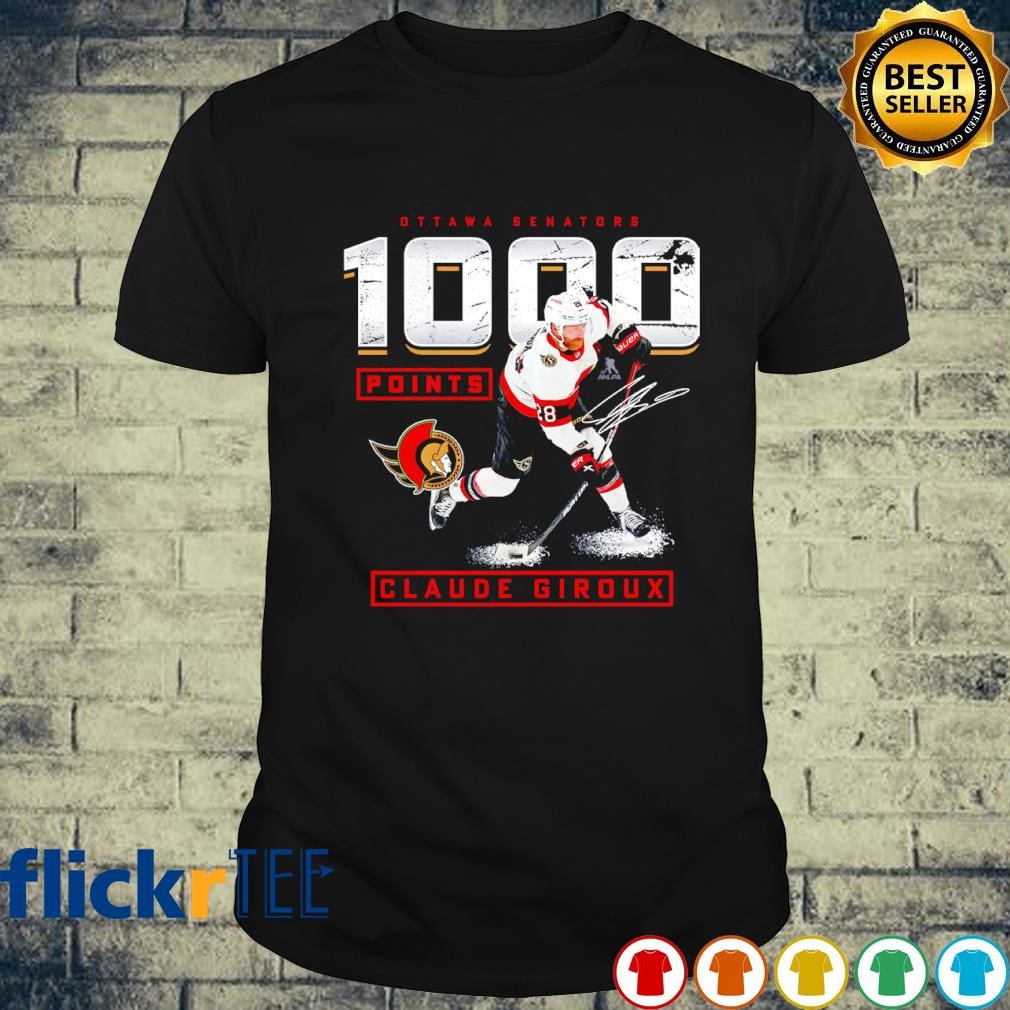 Claude Giroux Ottawa Senators 1000 Career Points signature shirt