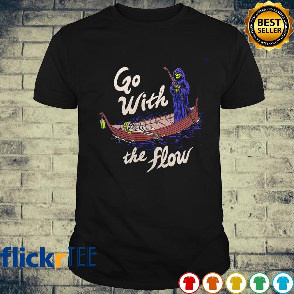 Go with the flow printed Death shirt