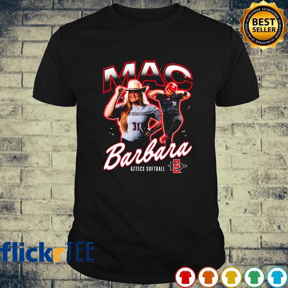 Mac Barbara Aztecs Softball shirt