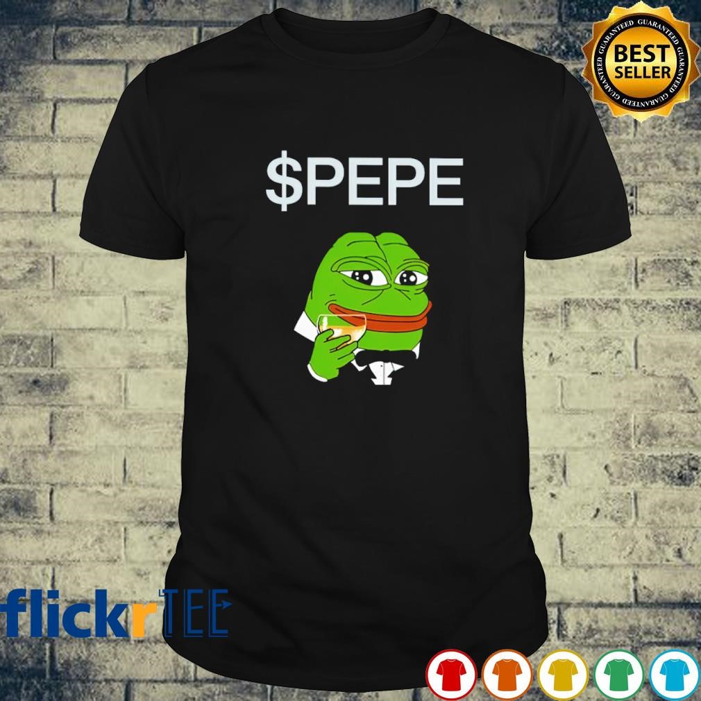 Pepe drinking wine shirt
